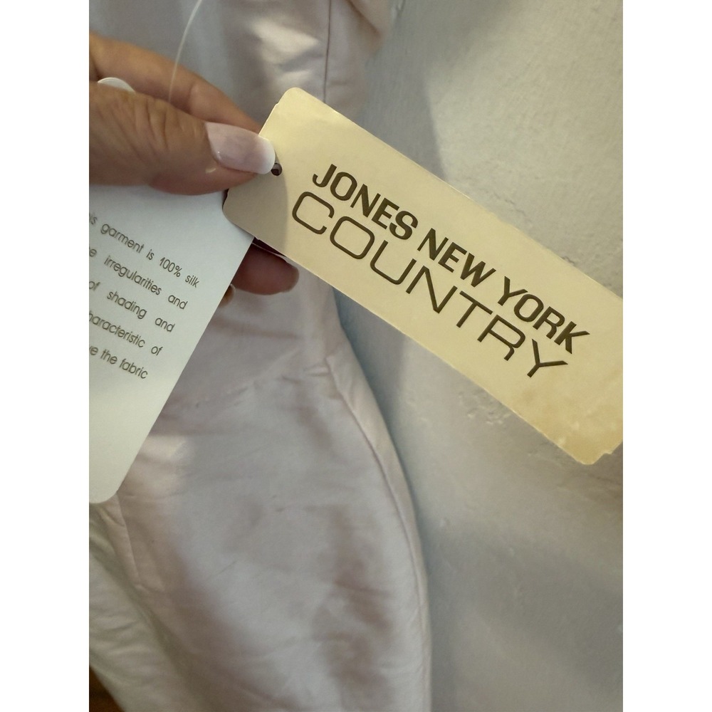 Y2K NWT Jones New York COUNTRY 100 SILK Sheath Dress 8 PALE PINK DRESS OLD STOCK - Picture 2 of 4
